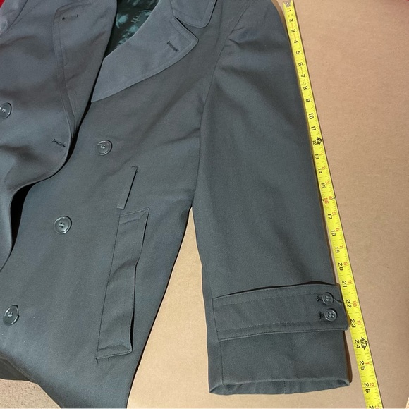 1960s Military Wool Trenchcoat / Overcoat w/ Removable Liner - Picture 13 of 16